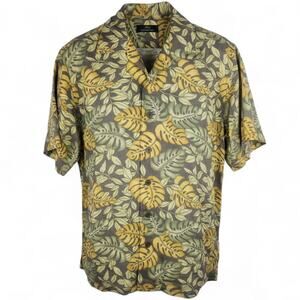 JIM THOMPSON Island Linen Shirt Men's L Tropical Camp Resort Luxury Breathable